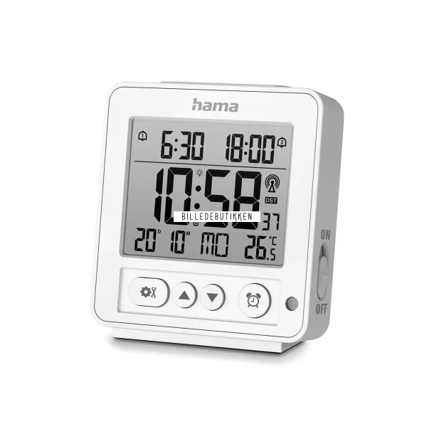  HAMA Digital Alarm Clock "Rhodos" DCF White