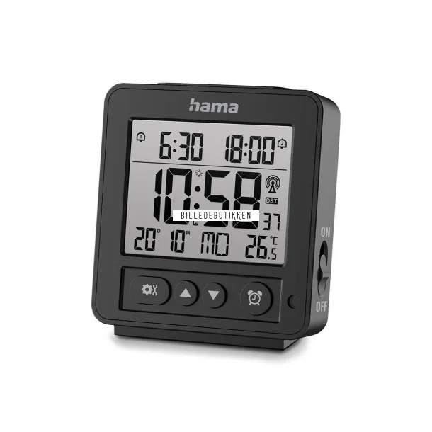  HAMA Digital Alarm Clock "Rhodos" DCF Black