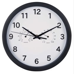 HAMA Vgur Pure Plus inkl. Termo- &amp; Hygrometer Sort