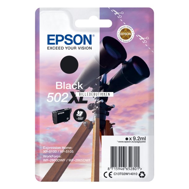 EPSON 502XL Black Inkjet Cartridge
