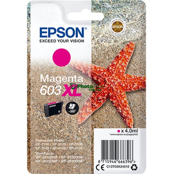 EPSON Magenta Inkjet Cartridge No.603XL