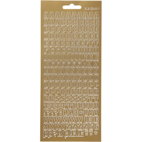 Stickers Gold Letters Design 3