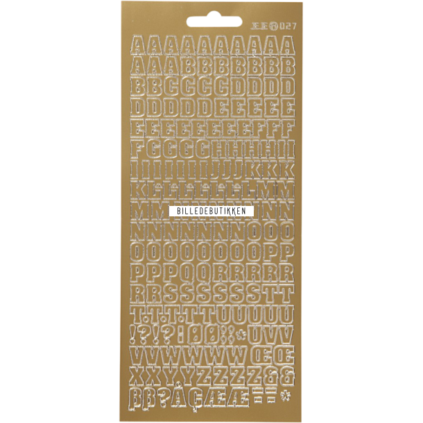 Stickers Gold Letters Design 3