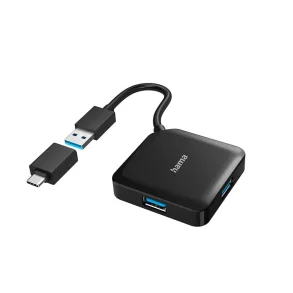  HAMA Hub USB/USB-C 1:4 1.5 Gbit/s