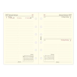 Filofax Refill Pocket 2027 Dag Per Siden