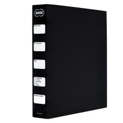 ADOX Adofile Archival Ring Binder, black Plastic With Ring Closure