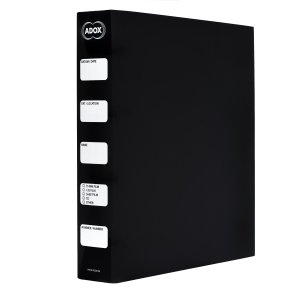 ADOX Adofile Archival Ring Binder, black Plastic With Ring Closure