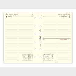 Filofax Refill Pocket 2026 Dag Per Siden