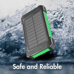 LogiLink  SOLCELLE Powerbank 8000MAH GRN/SORT