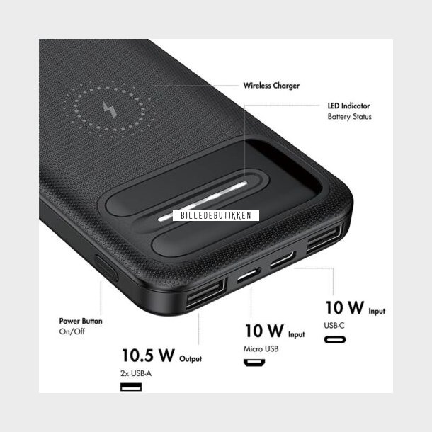 LogiLink Powerbank 8000MAH Wireless