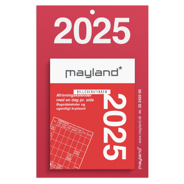 Mayland Lille afrivningskalender m/bagsidetekst 2025