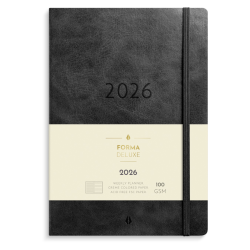 Mayland A5 Forma Deluxe tvrf. sort kunstskind 2026