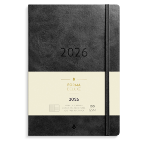 Mayland A5 Forma Deluxe tvrf. sort kunstskind 2026