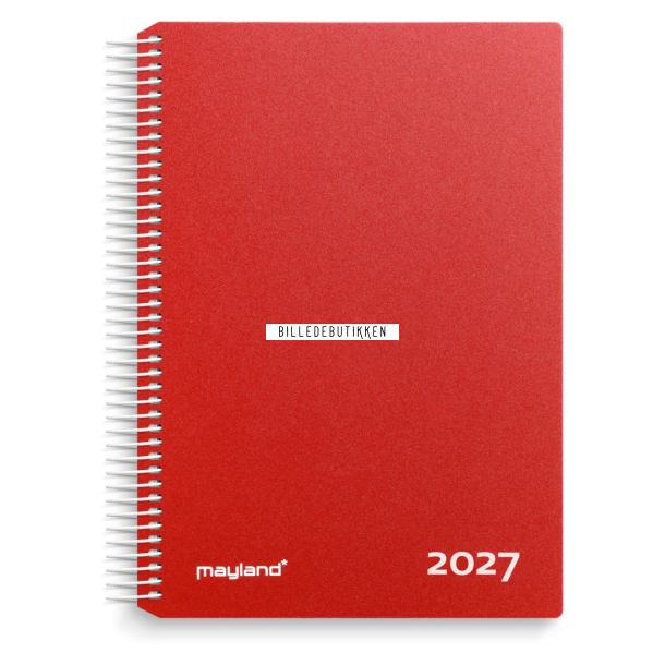 Mayland Timekalender r�d PP-plast 2027 FSC Mix