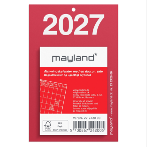 Mayland Lille afrivningskalender m/bagsidetekst 2027 FSC Mix
