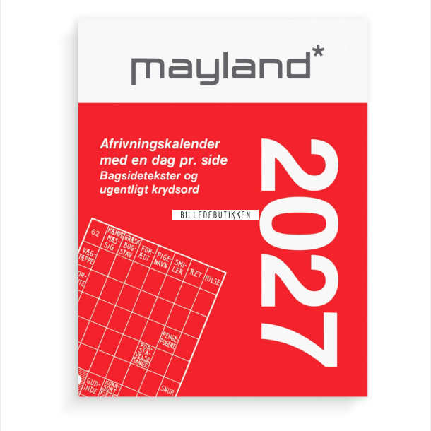 Mayland Broderikalender m/split og bagsidetekst 2027 FSC Mix