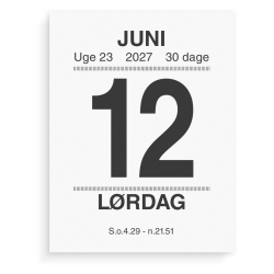 Mayland Broderikalender m/split og bagsidetekst 2027 FSC Mix