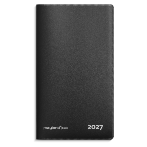 Mayland Basic m�nedskalender sort PP-plast 2027 FSC Mix