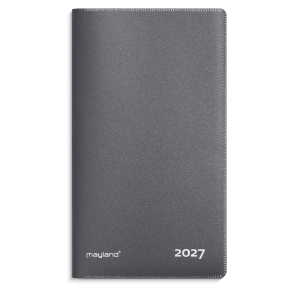 Mayland Index Planner m�nedskalender m�rkegr� PP-plast 2027 FSC Mix