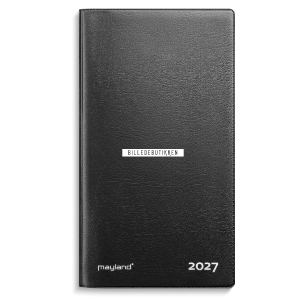Mayland Index Planner m�nedskalender sort vinyl 2027 FSC Mix
