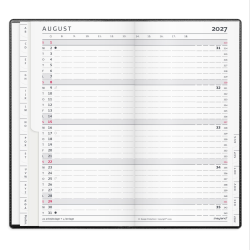 Mayland Index Planner m�nedskalender sort vinyl 2027 FSC Mix