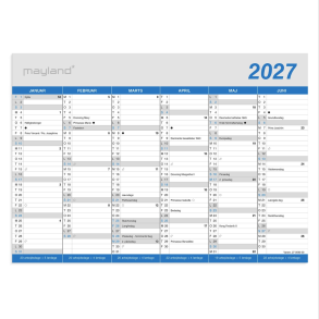 Mayland Kontorkalender Klassisk A4 2027 FSC Mix