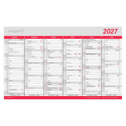 Mayland Kontorkalender Stor m/flagdage 2027 FSC Mix
