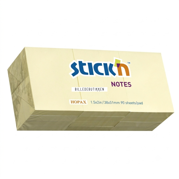 Notisblock 38x51 90x12 Blad Gul