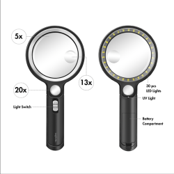 LogiLink LED LUP 5X &amp; 13X &amp; 20X