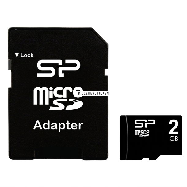 Silicon microSD 2GB m/adapter
