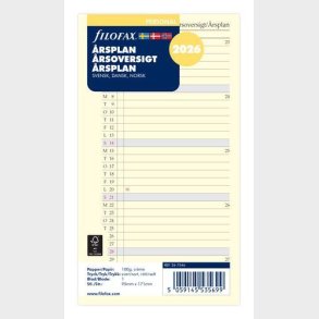 Filofax Refill �rsplan Personal 2026